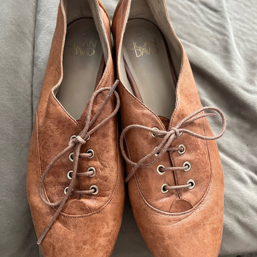 Joann & David Women's Brown Lace-Up Flats